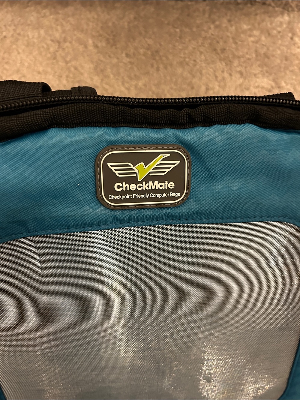Black & Teal Multi-Pocket computer Backpack with multiple pockets for storage image 7